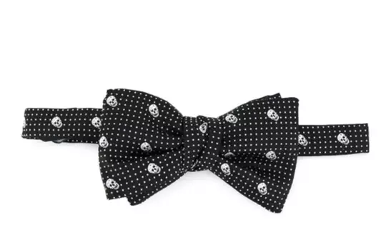 Alexander McQueen Шелковый галстук мужской черный