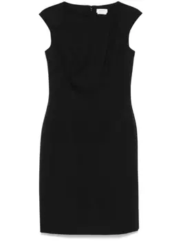 Alexander McQueen шерстяное платье мини, черный