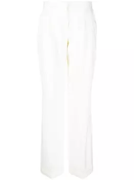 Alexander McQueen шерстяные брюки строгого кроя, нейтральный цвет
