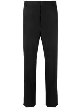 Alexander McQueen шерстяные брюки узкого кроя, черный