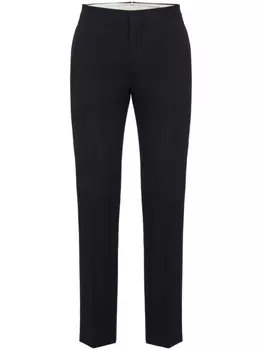 Alexander McQueen шерстяные брюки узкого кроя, черный