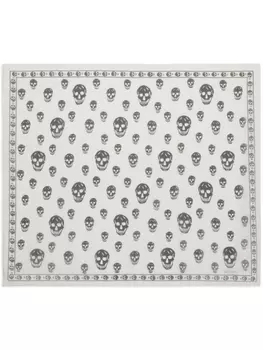 Alexander McQueen шифоновый шарф Skull, нейтральный цвет