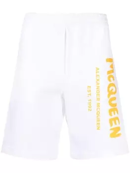 Alexander McQueen шорты с логотипом, белый