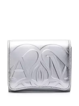 Alexander McQueen складной кошелек, серебристый
