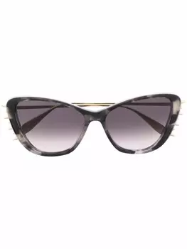 Alexander McQueen солнцезащитные очки с шипами, золотистый