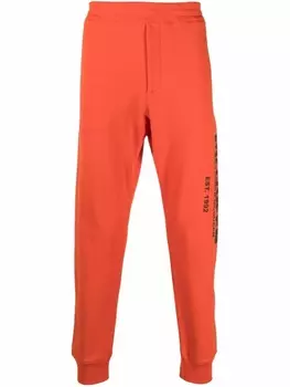 Alexander McQueen спортивные брюки с логотипом, оранжевый