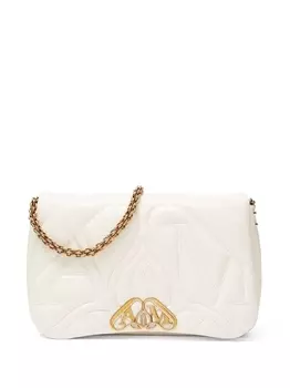 Alexander McQueen стеганая сумка на плечо The Seal, белый
