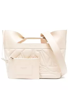 Alexander McQueen стеганая сумка-тоут The Bow, нейтральный цвет