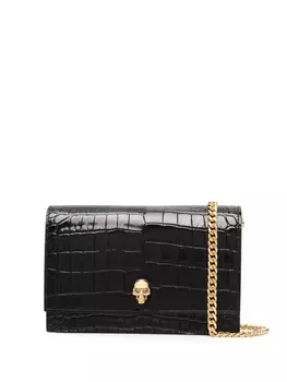 Alexander McQueen сумка через плечо с декором Skull, черный
