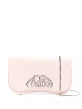 Alexander McQueen сумка через плечо с логотипом, розовый