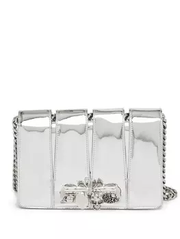Alexander McQueen сумка через плечо The Slash, серебристый