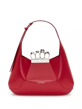 Alexander McQueen сумка Four Ring с кристаллами Swarovski, красный