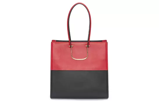 Alexander McQueen Сумка из коровьей кожи, женская, черно-красная