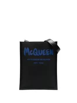 Alexander McQueen сумка-мессенджер с логотипом, черный