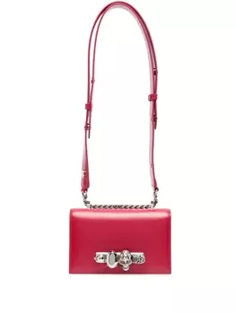 Alexander McQueen сумка на плечо с декором Skull, красный