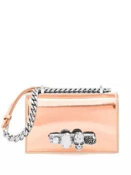 Alexander McQueen сумка-сэтчел Jewelled размера мини, нейтральный цвет