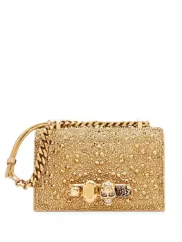 Alexander McQueen сумка-сэтчел Jewelled размера мини, золотистый
