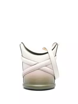 Alexander McQueen сумка-ведро с тисненым логотипом, нейтральный цвет