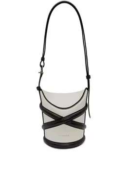 Alexander McQueen сумка-ведро The Curve, нейтральный цвет