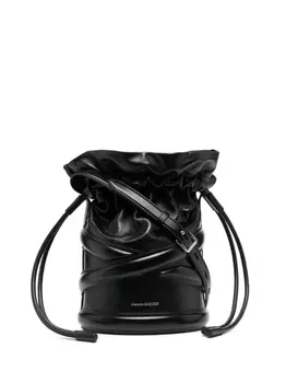 Alexander McQueen сумка-ведро The Soft Curve, черный