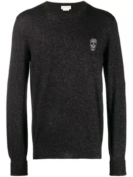 Alexander McQueen свитер Skull, черный