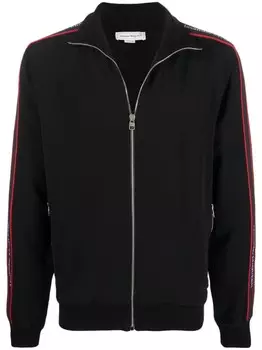 Alexander McQueen толстовка на молнии с логотипом, черный