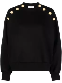 Alexander McQueen толстовка с декорированными пуговицами, черный