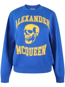 Alexander McQueen толстовка с круглым вырезом, синий