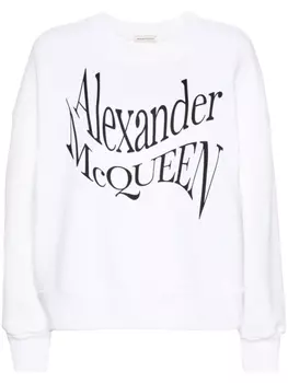 Alexander McQueen толстовка с логотипом, белый