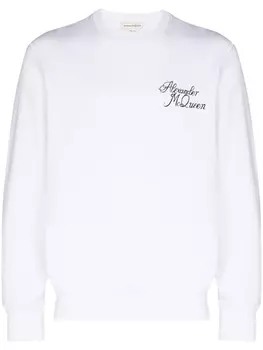 Alexander McQueen толстовка с логотипом, белый