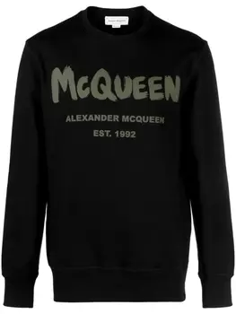 Alexander McQueen толстовка с логотипом, черный