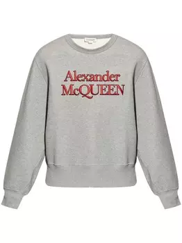 Alexander McQueen толстовка с логотипом, серый
