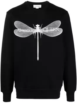 Alexander McQueen толстовка с принтом, черный