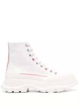 Alexander McQueen Tread Slick canvas sneakers, белый