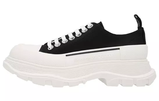 Alexander McQueen Tread Slick Низкая шнуровка Черный Белый