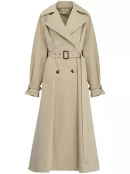 Alexander McQueen тренч А-силуэта, нейтральный цвет
