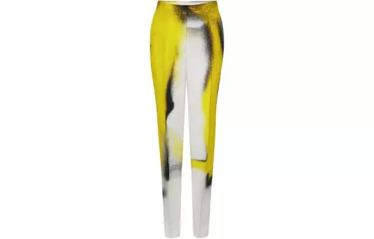 Alexander McQueen Трикотажные спортивные брюки женские желтые