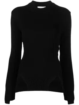 Alexander McQueen трикотажный топ с длинными рукавами, черный