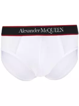 Alexander McQueen трусы-брифы с логотипом, белый