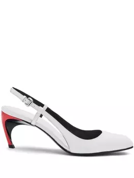 Alexander McQueen туфли Armadillo 65 с ремешком на пятке, белый