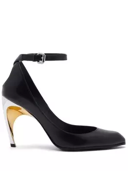 Alexander McQueen туфли Armadillo 95 с ремешком на щиколотке, черный