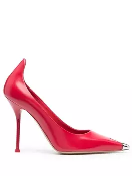 Alexander McQueen туфли с контрастным носком, красный