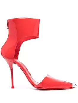 Alexander McQueen туфли с металлическим декором, красный