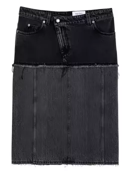 Alexander McQueen юбка миди Hybrid, черный