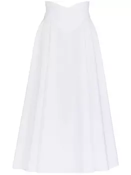 Alexander McQueen юбка миди с эффектом корсета, белый