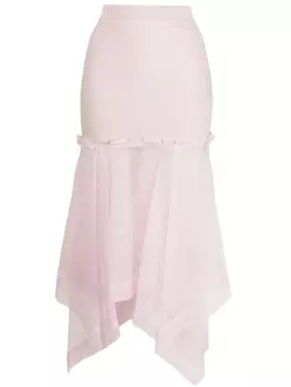 Alexander McQueen юбка миди с завышенной талией, розовый