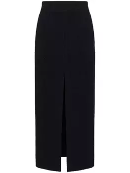 Alexander McQueen юбка миди Slashed, черный