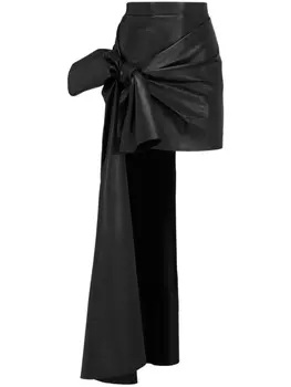 Alexander McQueen юбка мини с драпировкой, черный