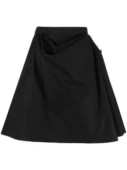 Alexander McQueen юбка мини с драпировкой, черный