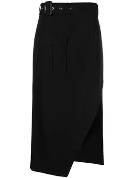 Alexander McQueen юбка с поясом, черный